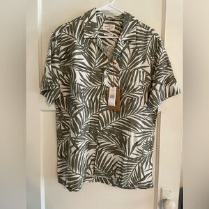 Men’s Weatherproof Olive Leaf Pattern Shirt